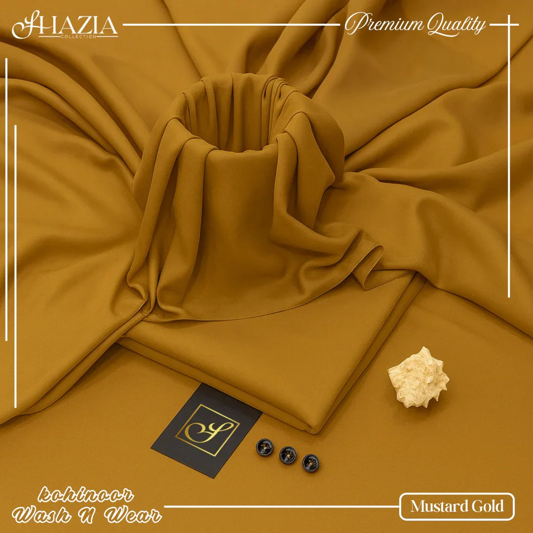 Mustard Gold Kohinoor Wash N Wear – Unstitched (4 Meter | 58” Width)