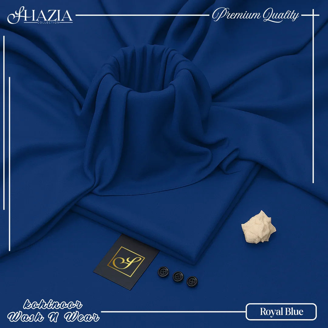 Royal Blue Kohinoor Wash N Wear – Unstitched (4 Meter | 58” Width)
