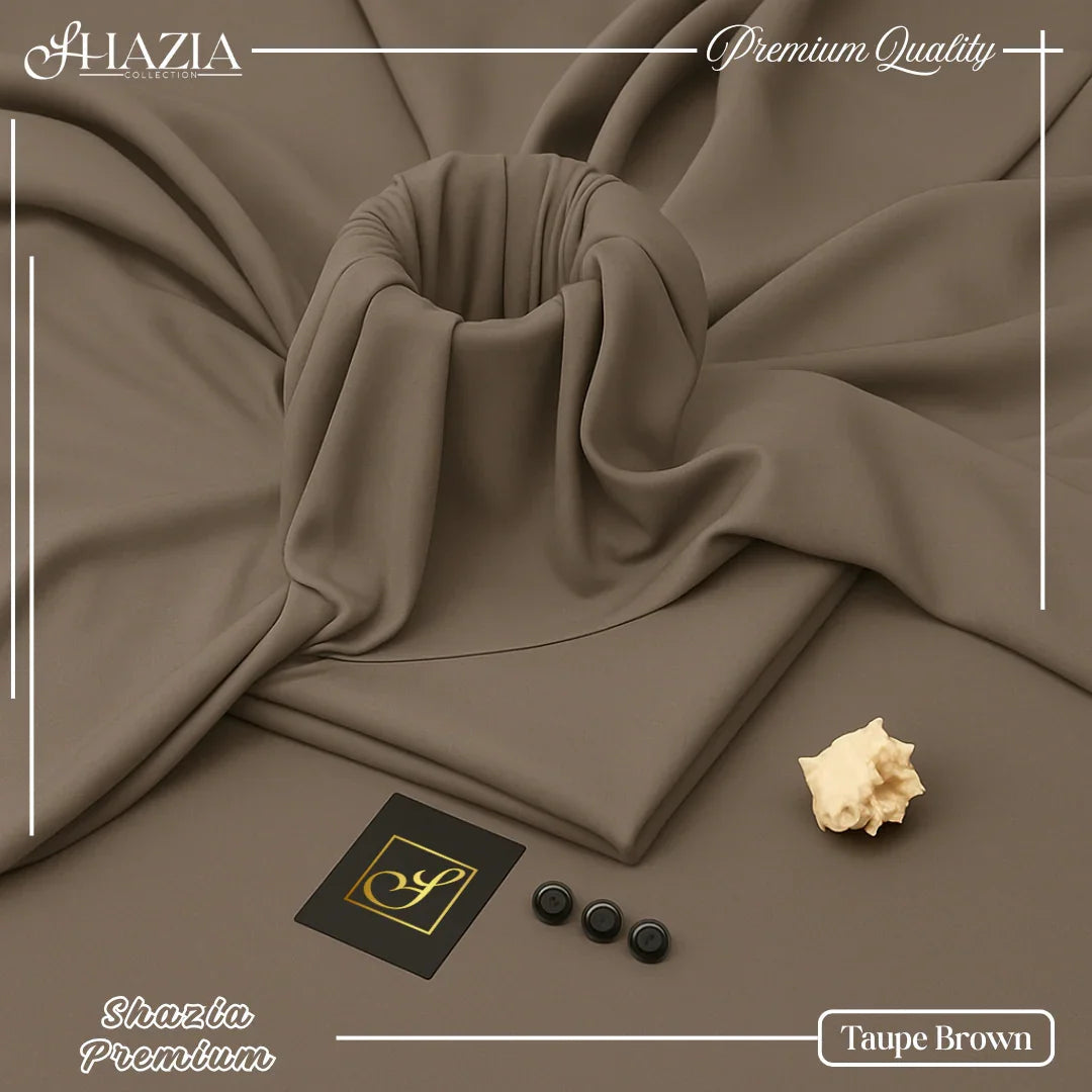 Taupe Brown Shazia Premium – Unstitched (4 Meter | 58” Width)