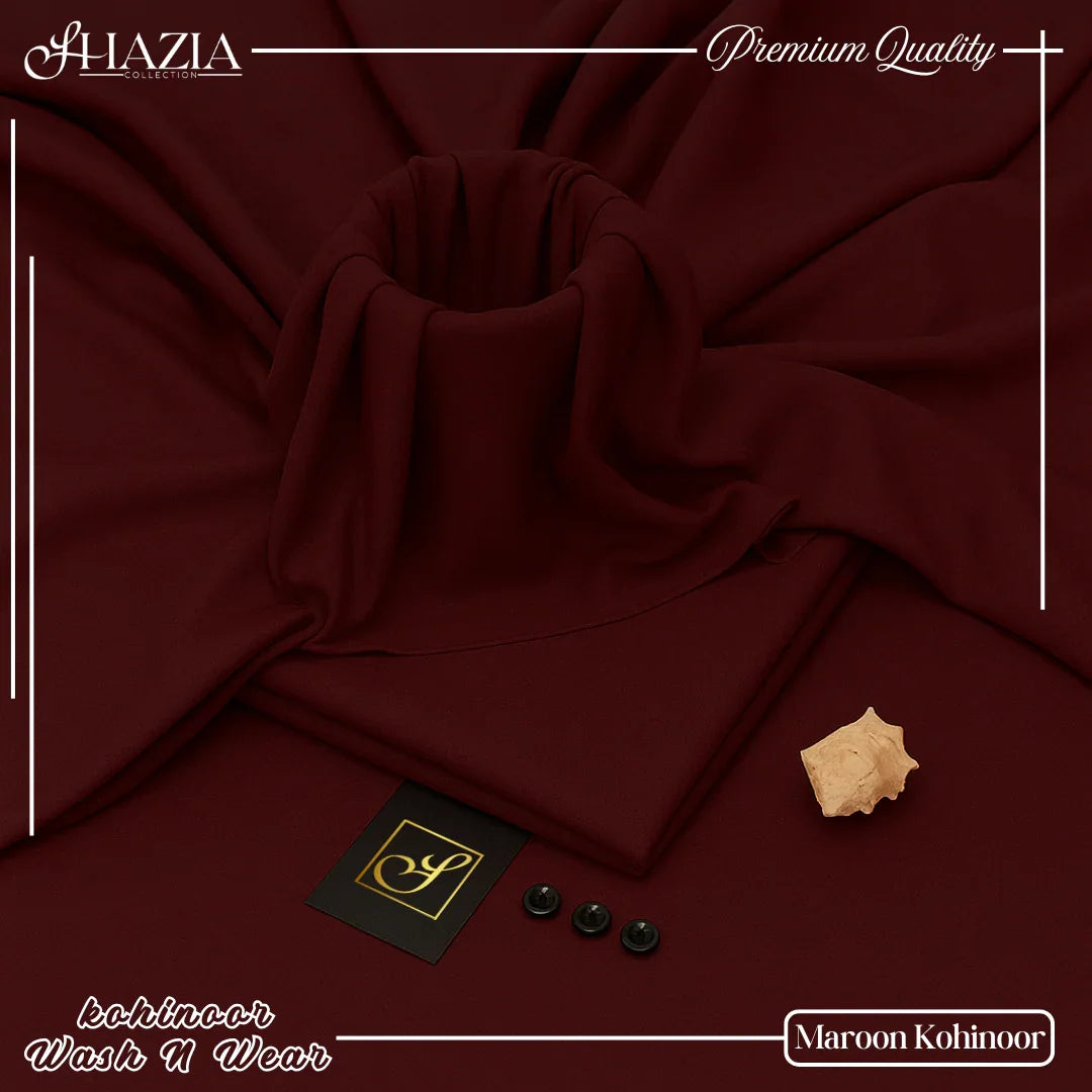 Maroon Kohinoor Wash N Wear – Unstitched (4 Meter | 58” Width)