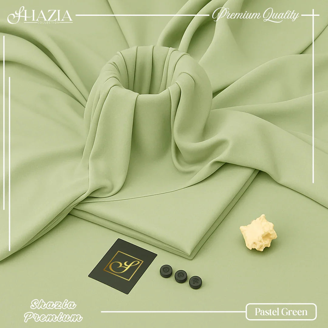 Pastel Green Shazia Premium – Unstitched (4 Meter | 58” Width)