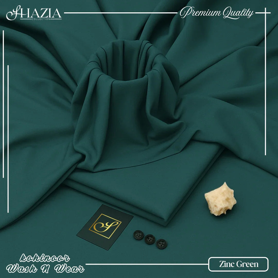 Zinc Green Kohinoor Wash N Wear – Unstitched (4 Meter | 58” Width)