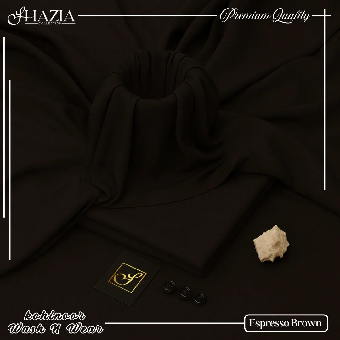 Espresso Brown Kohinoor Wash N Wear – Unstitched (4 Meter | 58” Width)