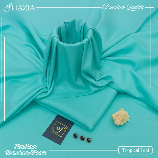 Premium Quality Fabric – Tropical Teal Sophistication